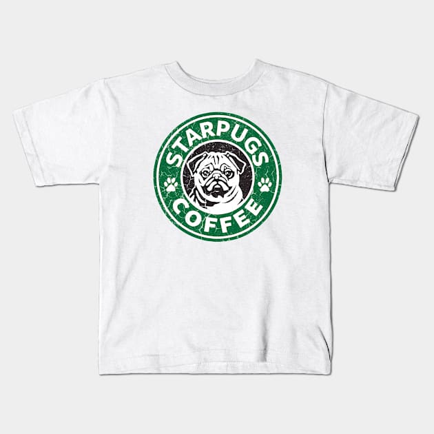 Starpugs Coffe Dog Kids T-Shirt by Bahaya Ta Podcast